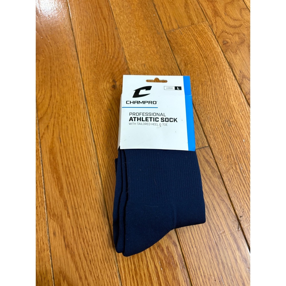 Champro Professional Athletic Socks Navy Blue Compression Fit Large NWT